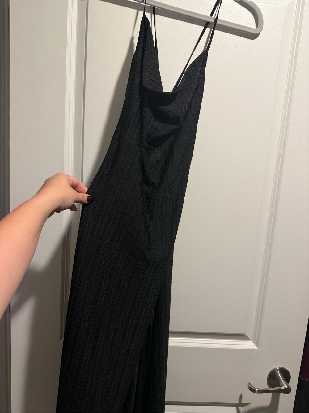 Forever 21 Black Strapless Cowl Maxi Dress
